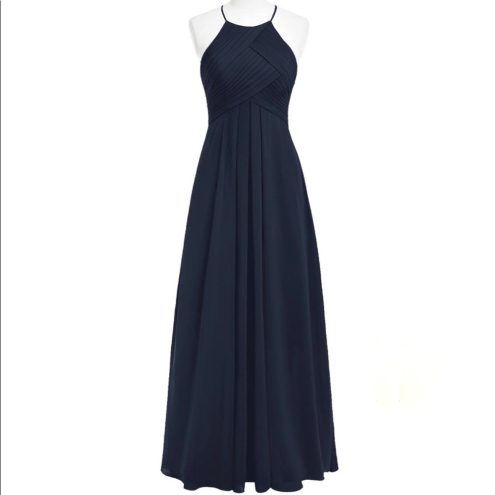 Azazie Ginger Bridesmaid Dress Dark Navy